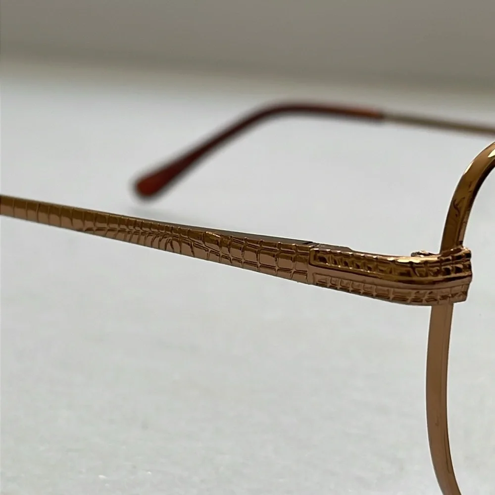 NEW Lido West Summer Brown Golden Metal Eyeglass Frame